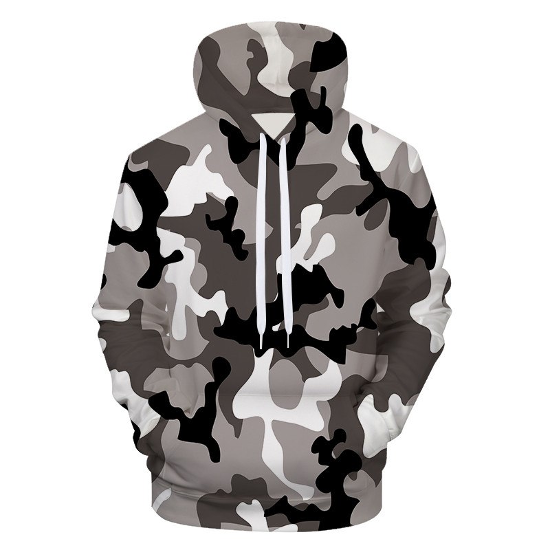 Fashion Pullover Block Camouflage Hoodies Men Military Style Hooded ...