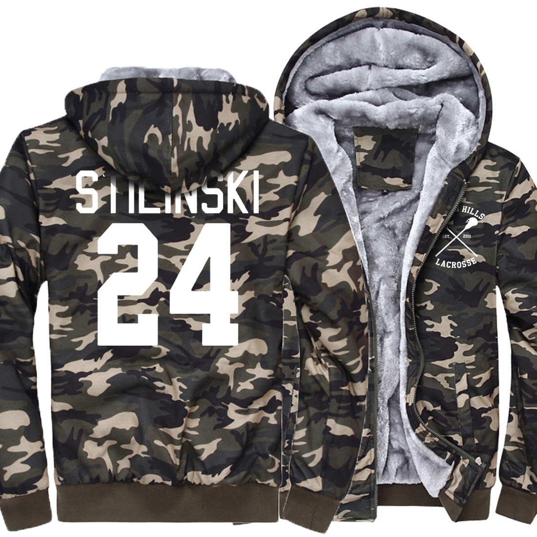 New fashion brand thick jacket men Anime Ken Kaneki Mask Army Ggreen Camouflage