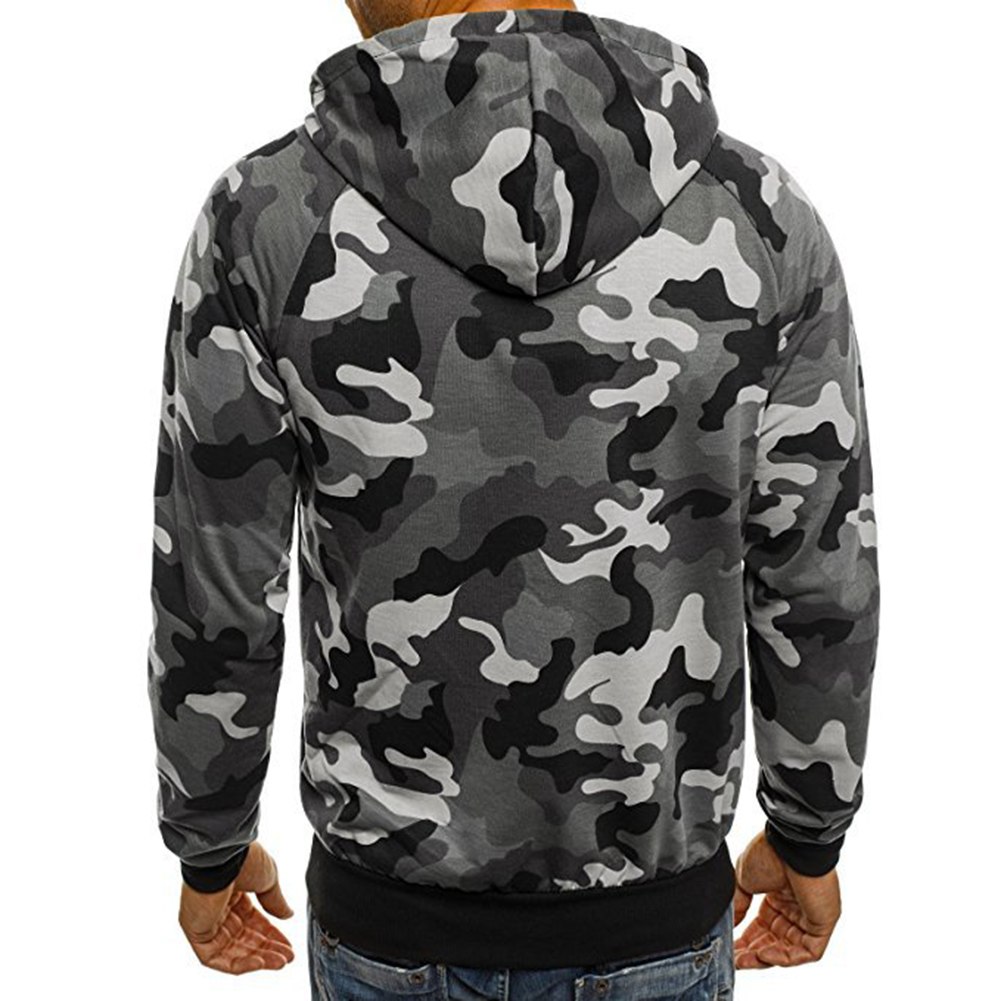 Autumn Camouflage Hoodies Men Military Style Fleece Hooded Coat Casual Camo Hoody Sweatshirt