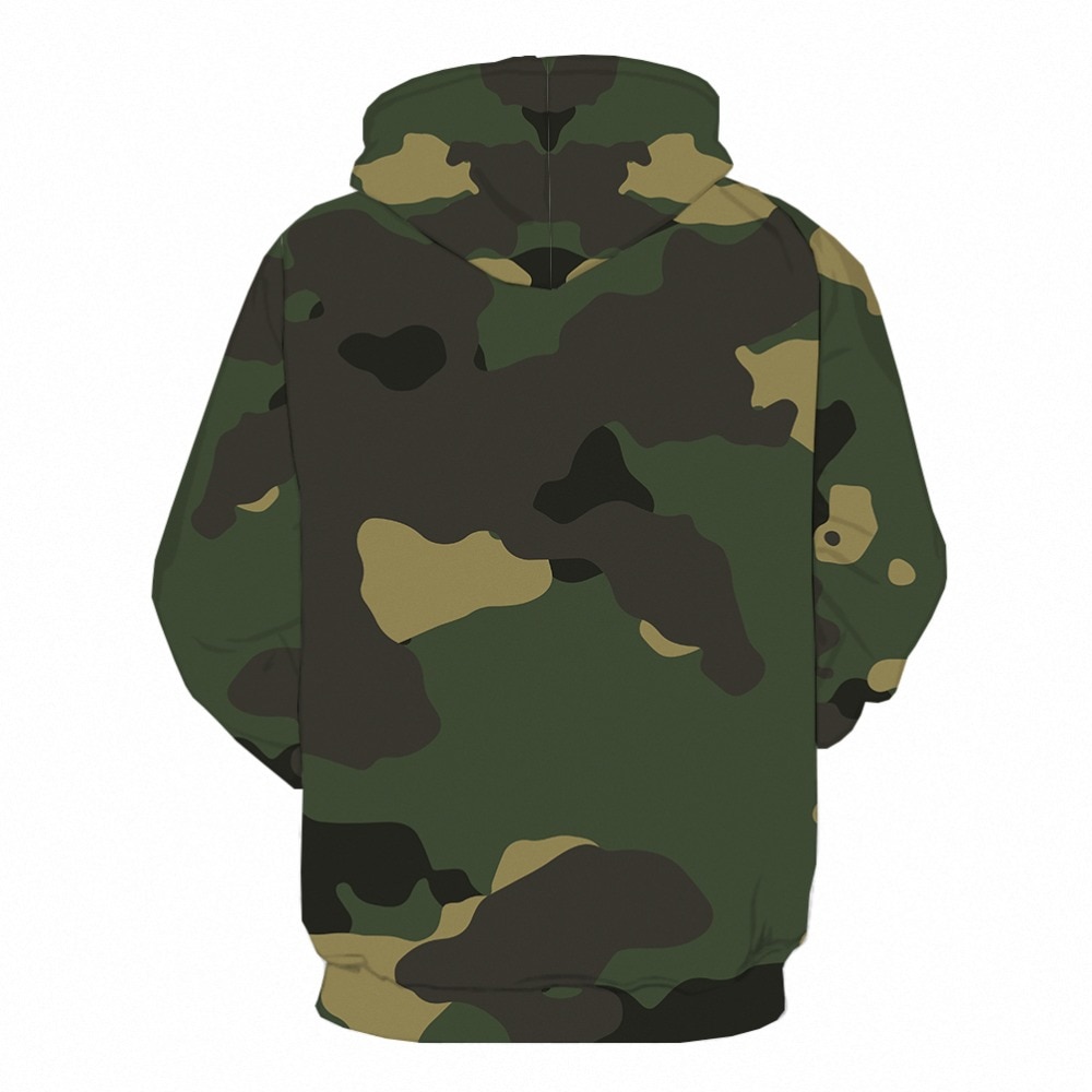 Green Camouflage Hoodie Men Camo Hoodies Military Graffiti 3d Printed Sweatshirt