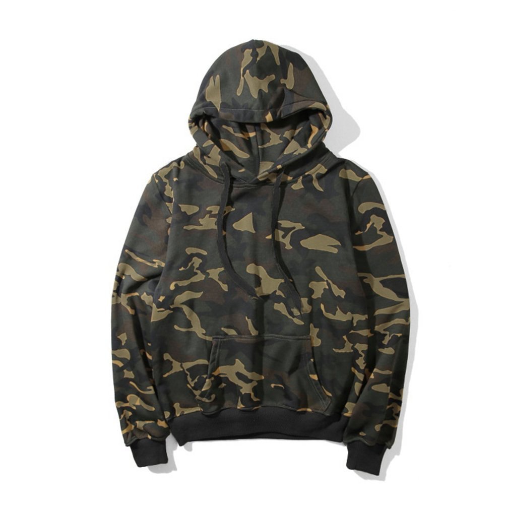 Men Hooded Sweatshirt Camouflage Moletom Pullovers Warm Autumn Winter Streetwear Military Style