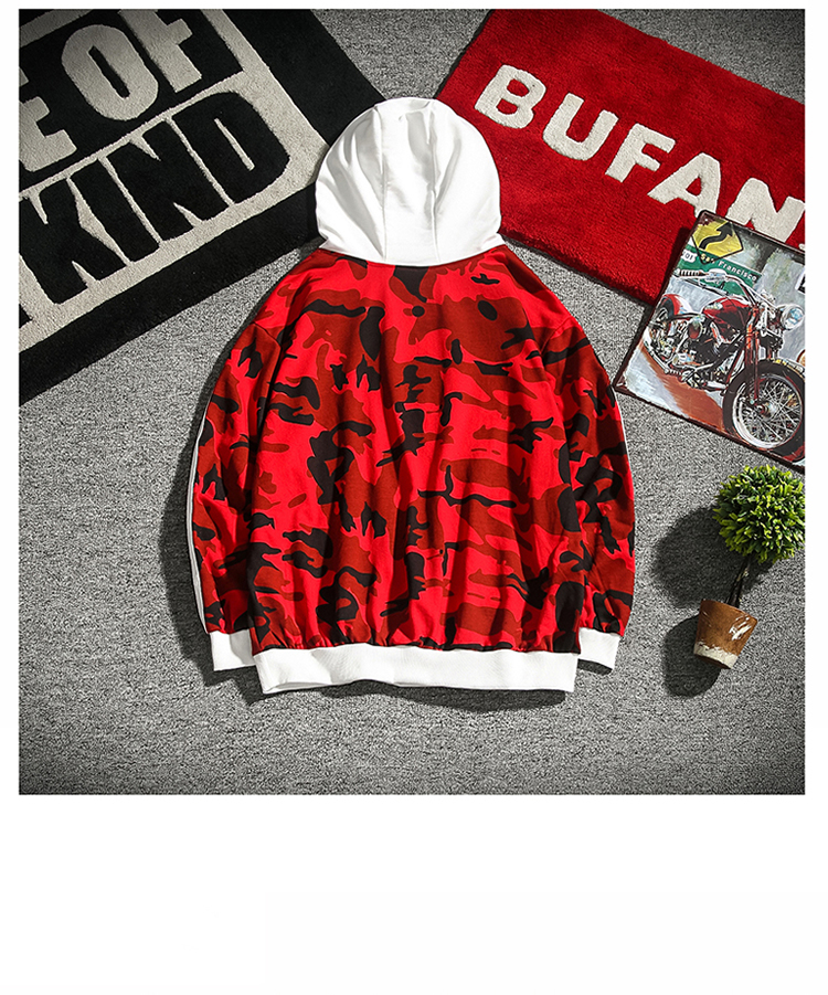 Sweatshirt Hoodies Military Style Camouflage Spring Autumn Youth Fashion