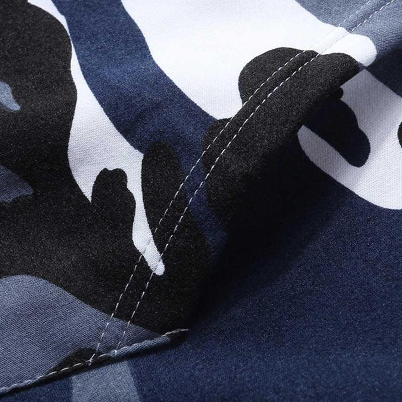 Mens Hoodies And Sweatshirts Military Pocket Hooded Winter Sweatshirt Camouflage