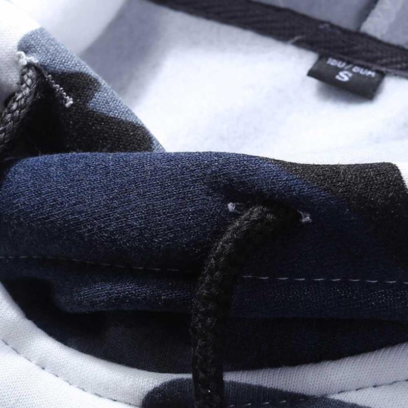 Mens Hoodies And Sweatshirts Military Pocket Hooded Winter Sweatshirt Camouflage