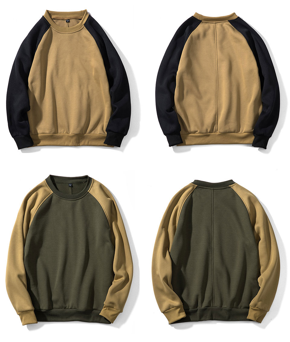 Sweatshirt Fashion Quality Sportswear EU Size Male Streetwear Pullover Patchwork