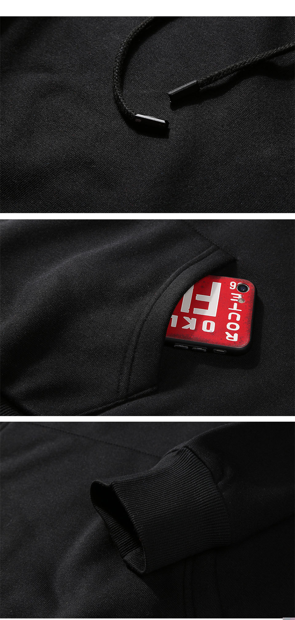 New Spring Autumn Fashion Hoodies Male Large Size Warm Fleece Coat  Sweatshirts