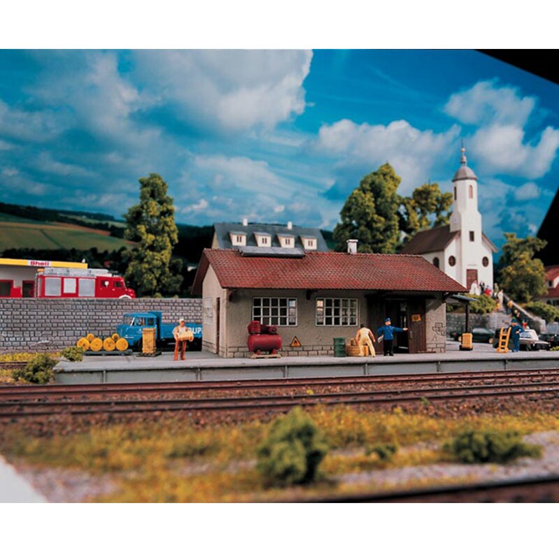 Miniature model 1:87 HO ratio 61824 cargo station model Building model materials of train sand table