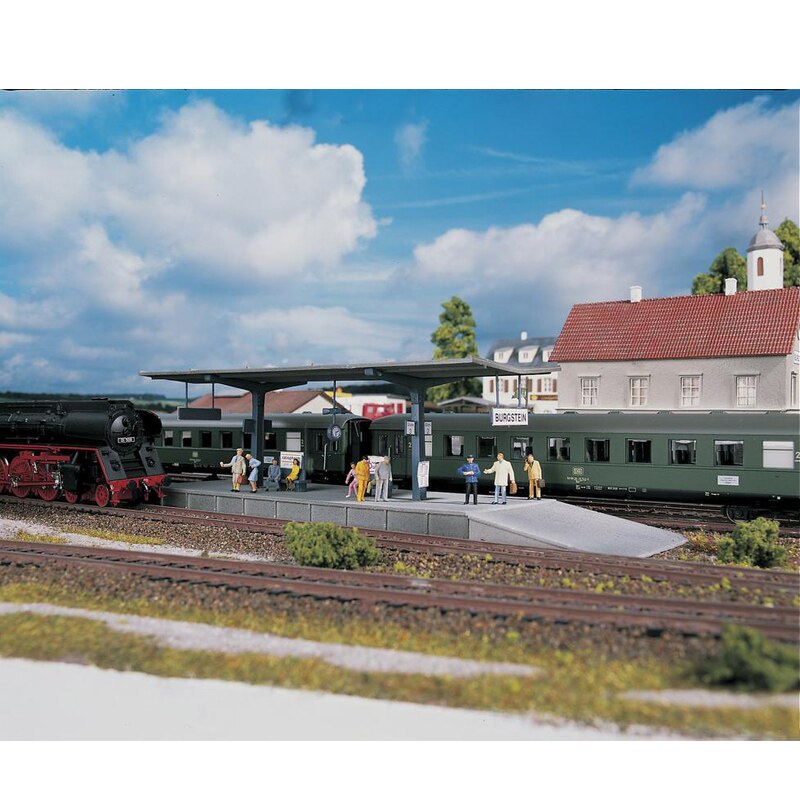 Miniature model 1:87 HO ratio 61821 waiting booth platform Urban building model Building model of train sand table