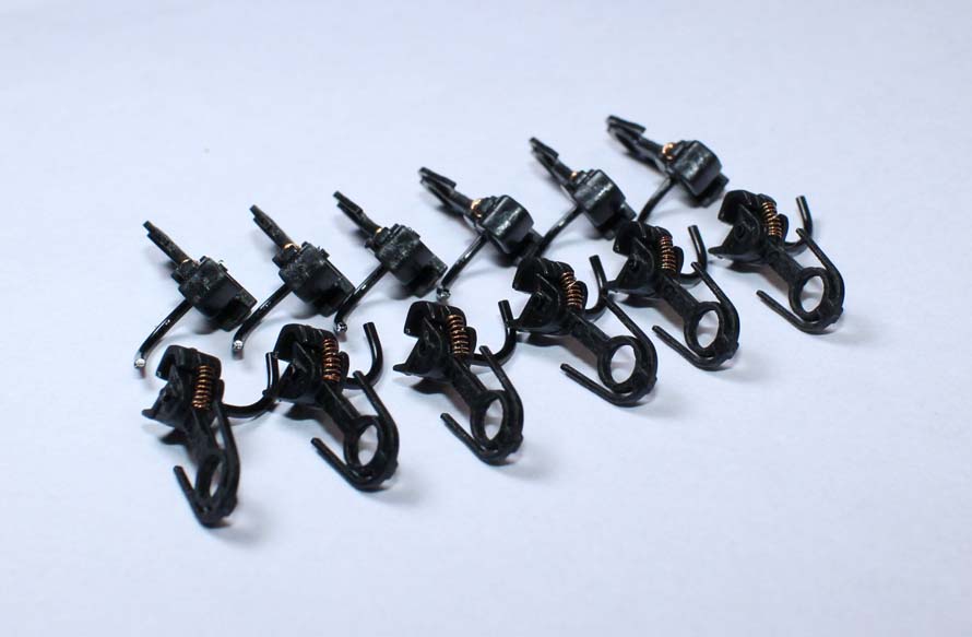 1:87 HO Proportional Train Model Train coupler General refitting materials Train hook Model accessories 12pcs/bag