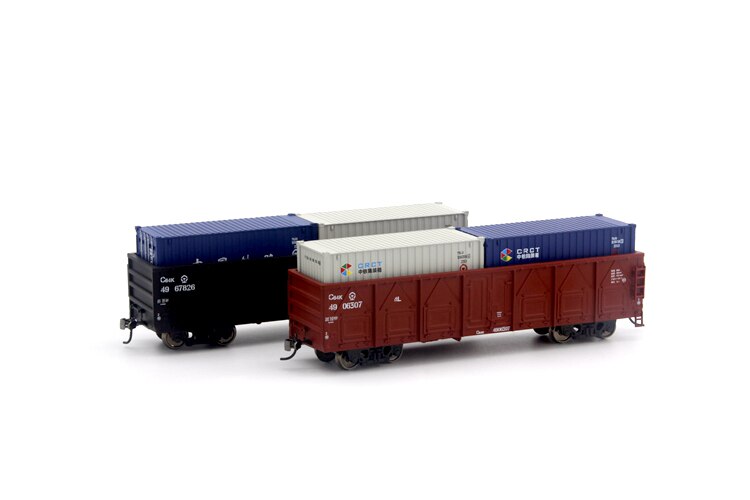 1/87 Ho ratio C64K train body of China Railway+ 20 feet Container suit Collection model 1/87 Ho ratio C64K train body of China Railway+ 20 feet Container suit Collection model