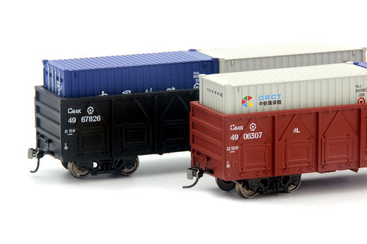 1/87 Ho ratio C64K train body of China Railway+ 20 feet Container suit Collection model 1/87 Ho ratio C64K train body of China Railway+ 20 feet Container suit Collection model