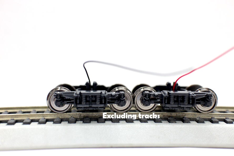 1/87 HO ratio Underframe of train carriage bogie Assembly Refitting parts of train toy model Electrical connection 1/87 HO ratio Underframe of train carriage bogie Assembly Refitting parts of train toy model Electrical connection
