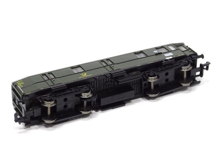 Train model N Scale 1 / 160 Deutsche Post carriage double axle Alloy wheel 11 cm long