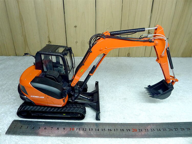 Fine 1:24 kx080-4 bulldozer excavator model Agricultural machinery model Alloy collection model