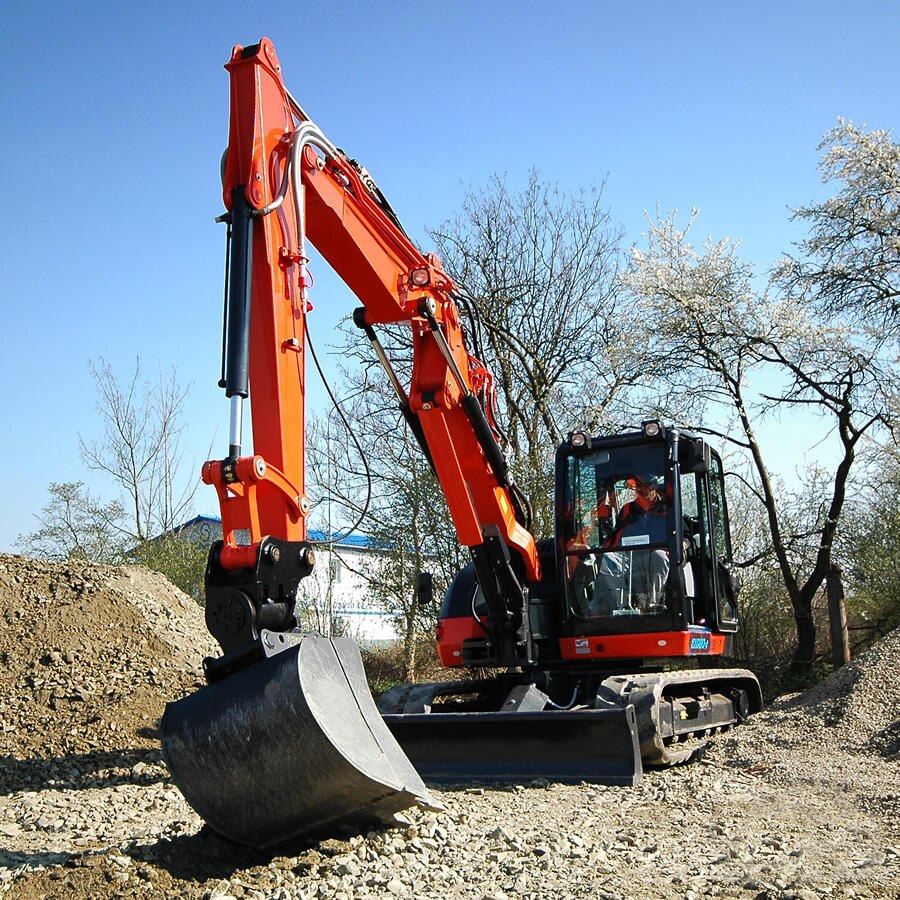 Fine 1:24 kx080-4 bulldozer excavator model Agricultural machinery model Alloy collection model