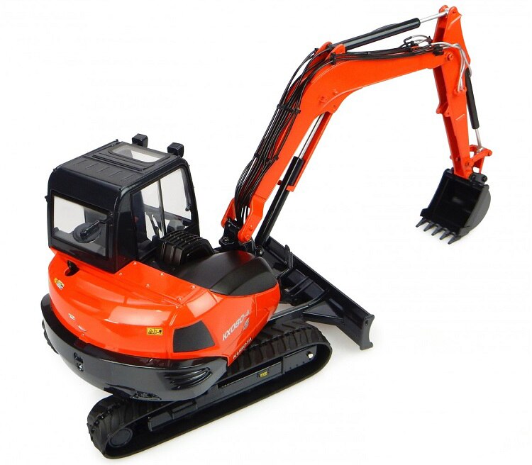 Fine 1:24 kx080-4 bulldozer excavator model Agricultural machinery model Alloy collection model