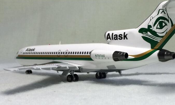 rare fine 1:200 Alaska b727-100 aircraft model n797as Alloy collection model
