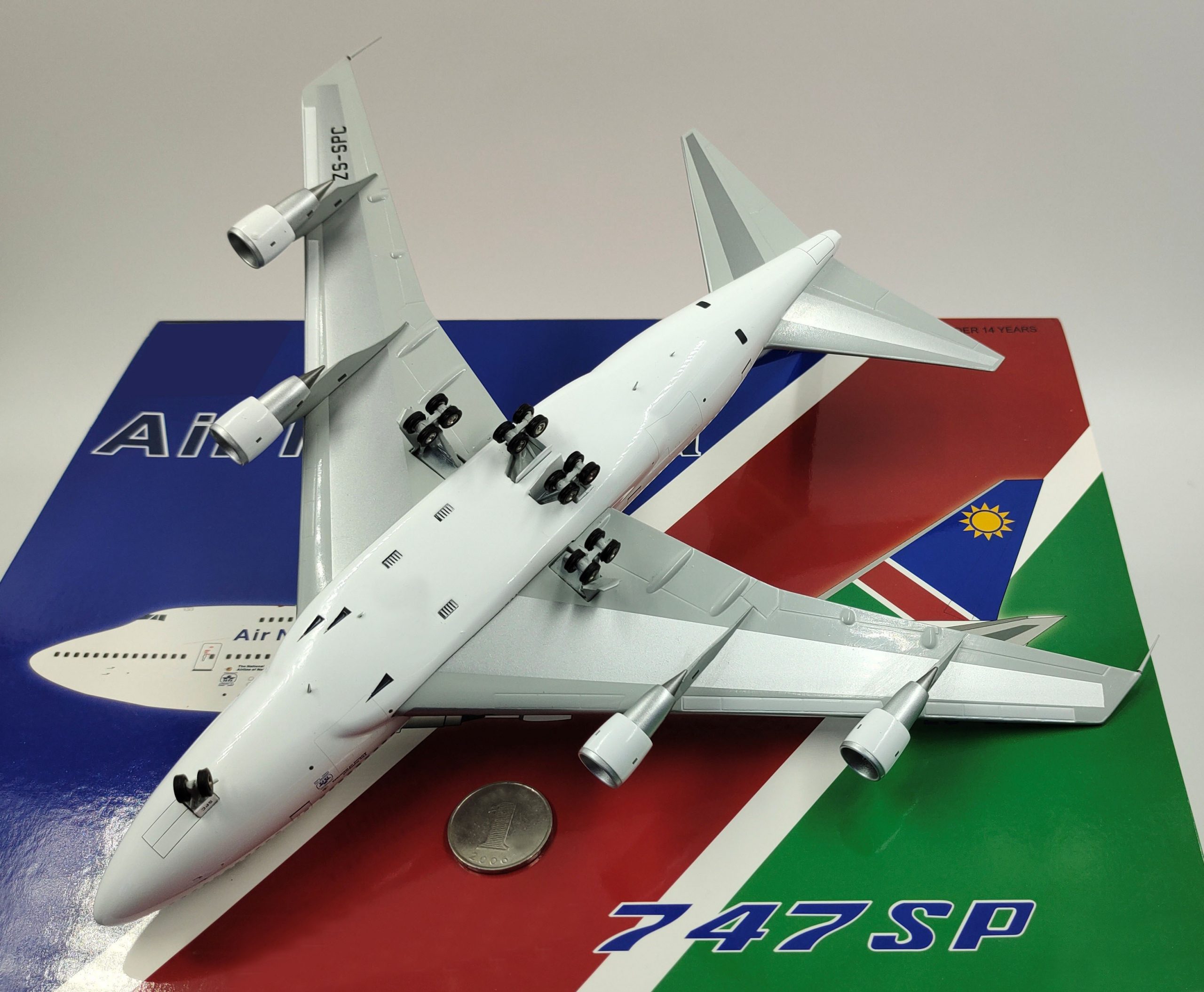 Out of print fine 1:200 Zs-spc model of 747SP alloy airliner in Namibia, Africa Alloy collection model Perfect texture Out of print fine 1:200 Zs-spc model of 747SP alloy airliner in Namibia, Africa Alloy collection model Perfect texture