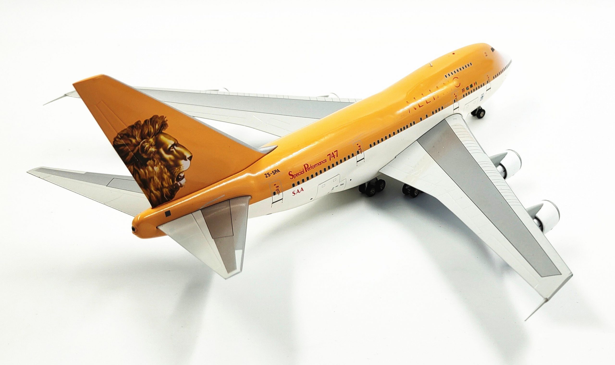 Out of print fine1:200 Model zs-spa of 747SP alloy airliner Alloy collection model Perfect texture