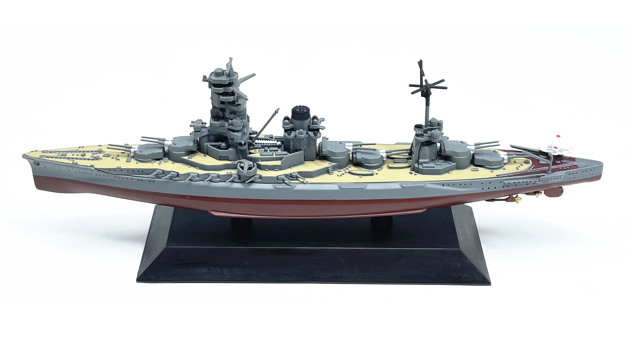 Rare 1:1000 Japanese Navy Hyuga battleship Warship model Alloy hull Static simulation pendulum