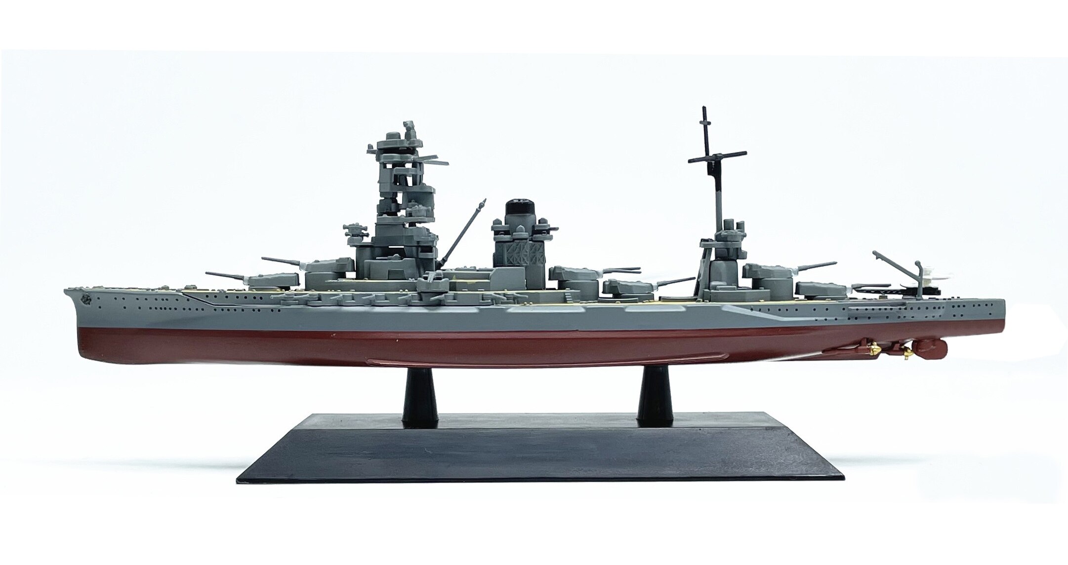 Rare 1:1000 Japanese Navy Hyuga battleship Warship model Alloy hull Static simulation pendulum