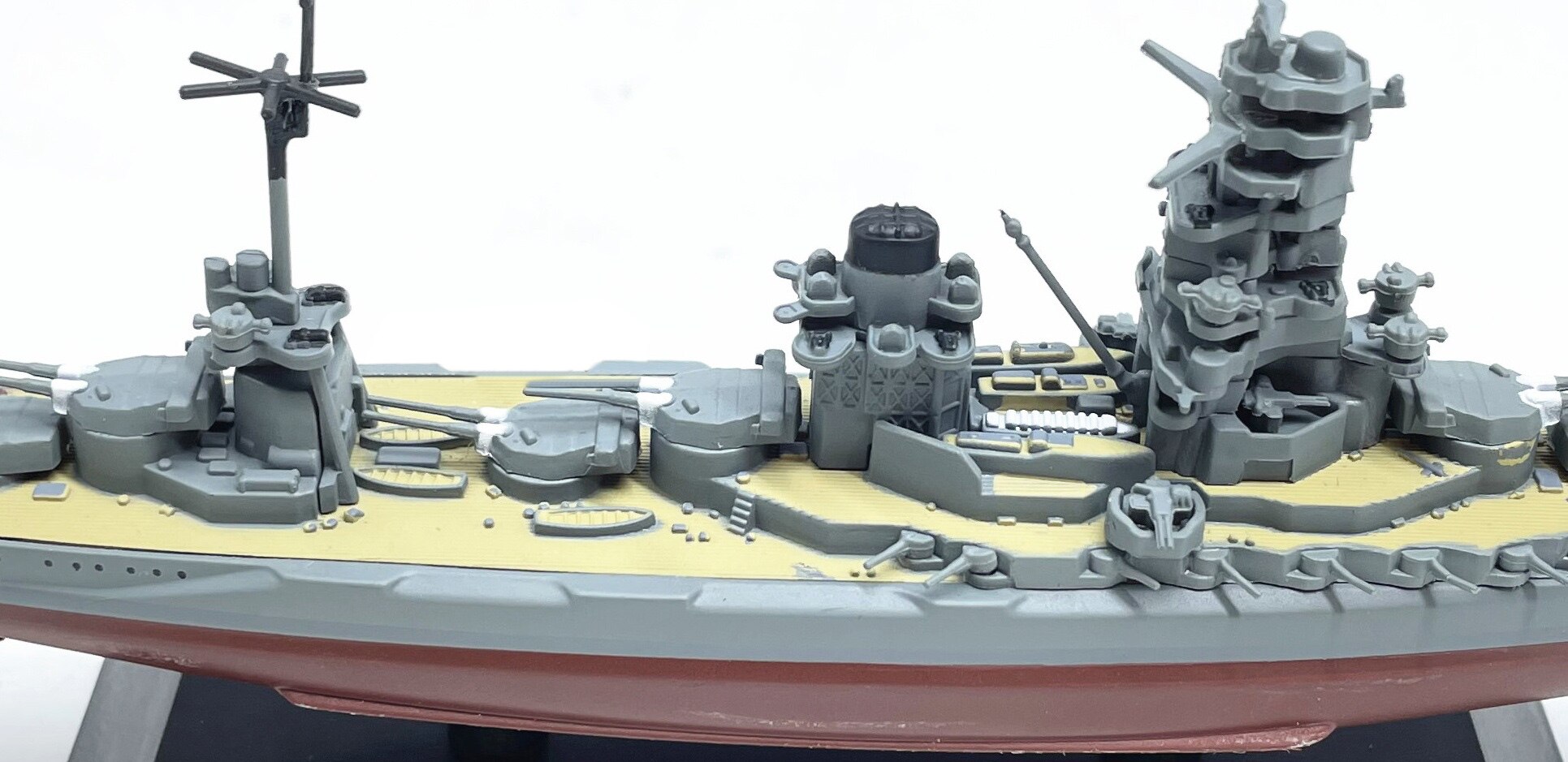 Rare 1:1000 Japanese Navy Hyuga battleship Warship model Alloy hull Static simulation pendulum