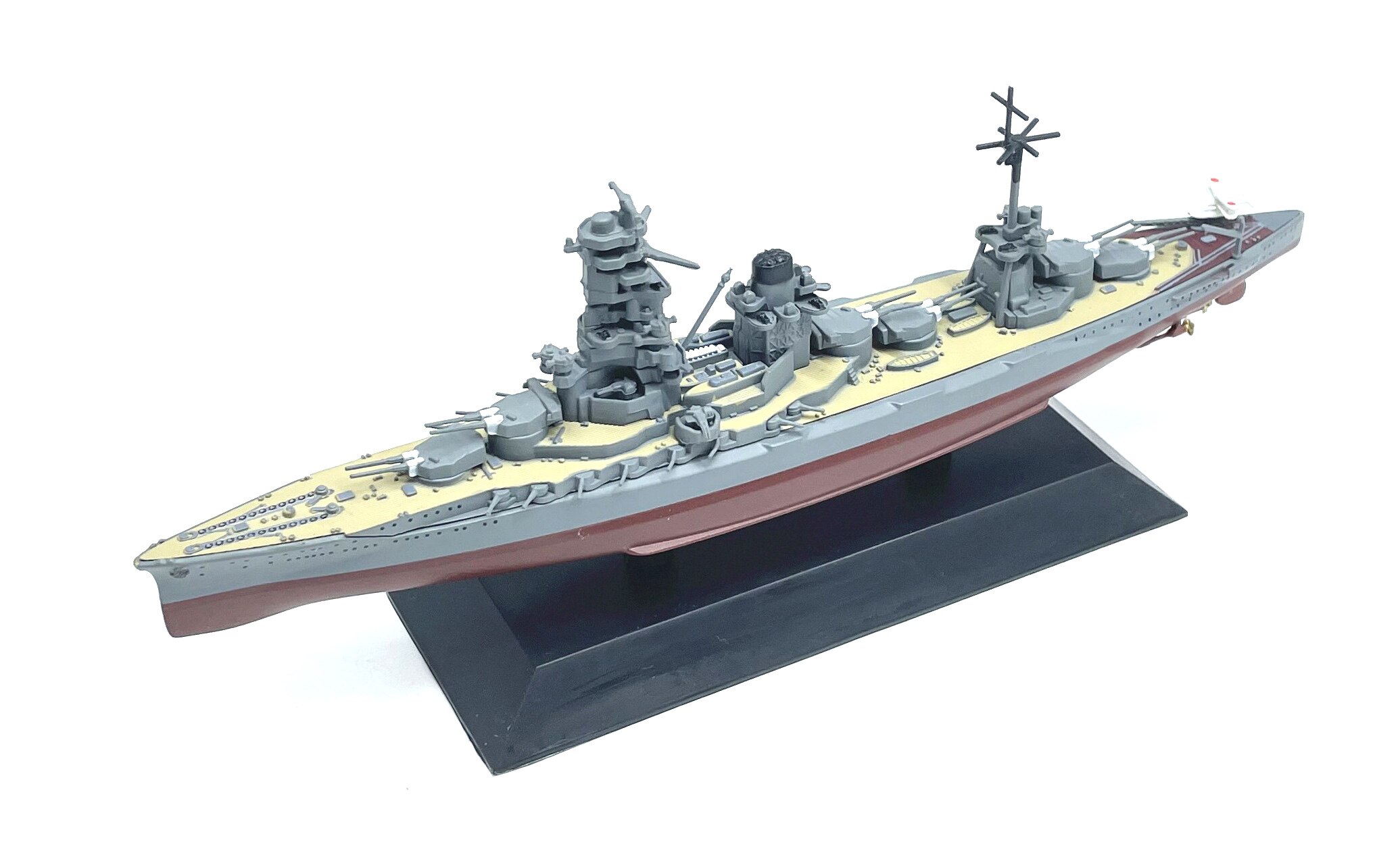 Rare 1:1000 Japanese Navy Hyuga battleship Warship model Alloy hull Static simulation pendulum