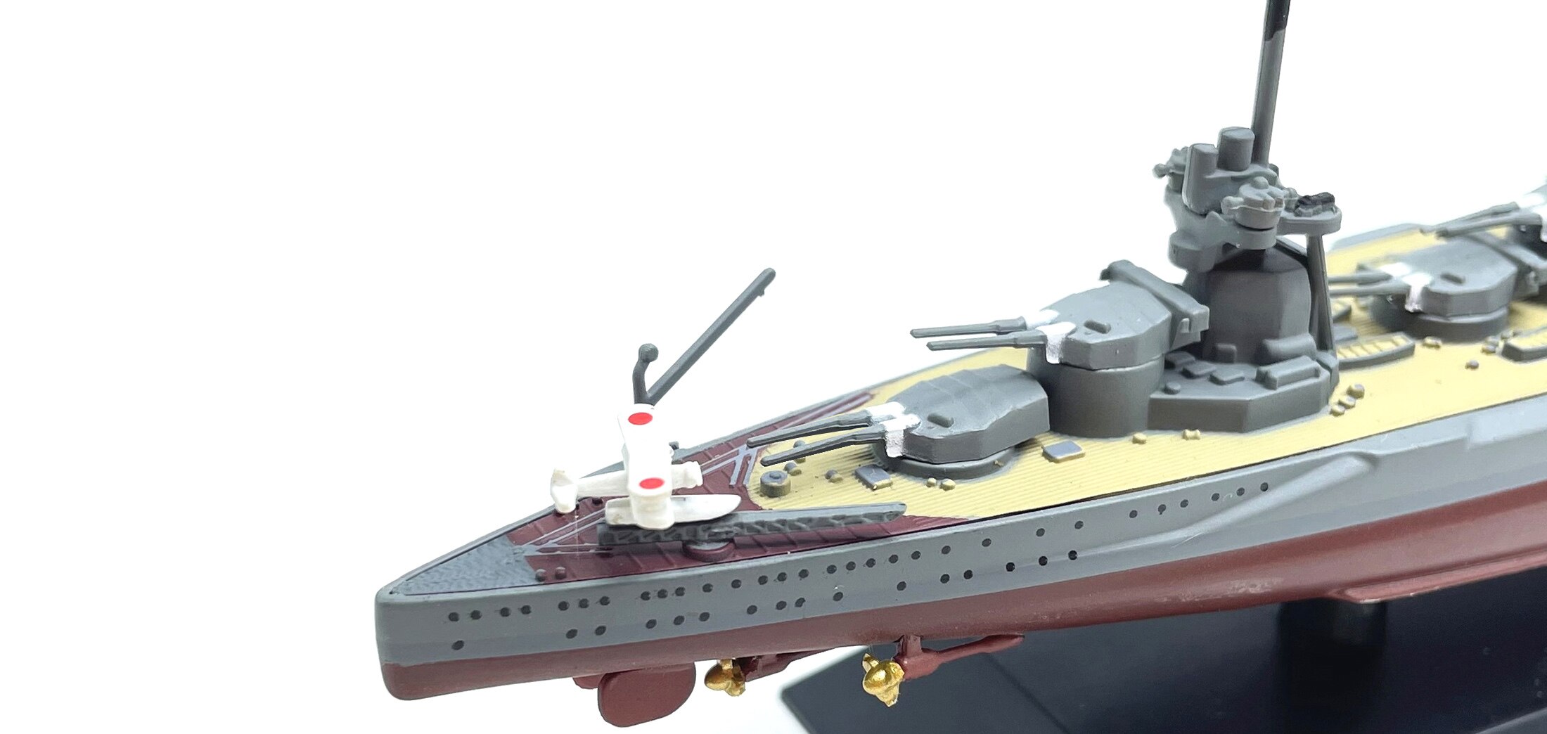 Rare 1:1000 Japanese Navy Hyuga battleship Warship model Alloy hull Static simulation pendulum