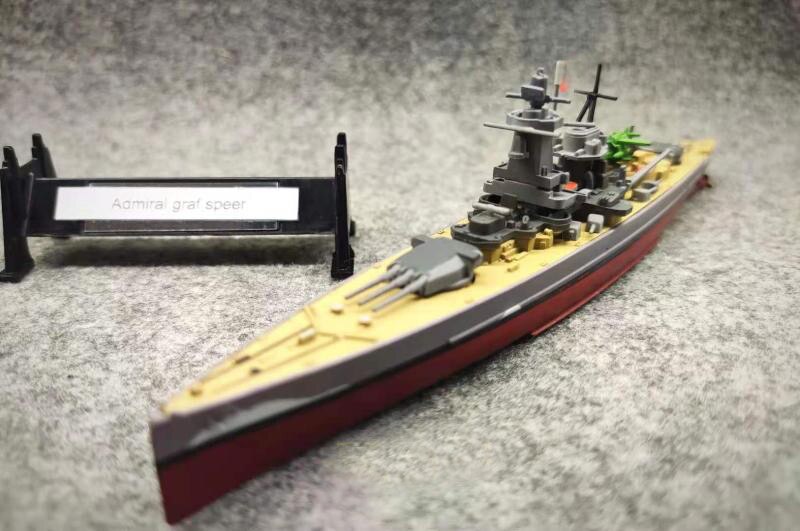 1 / 1000 German battleship grafspe Alloy aircraft model Finished decoration