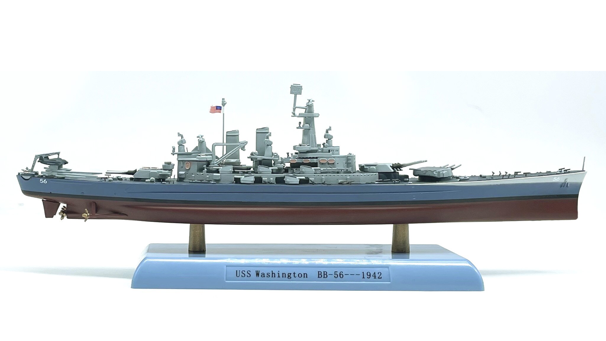 Fine 1: 1000 WWII USS Washington BB-56 Alloy simulation model Collection Fine 1: 1000 WWII USS Washington BB-56 Alloy simulation model Collection