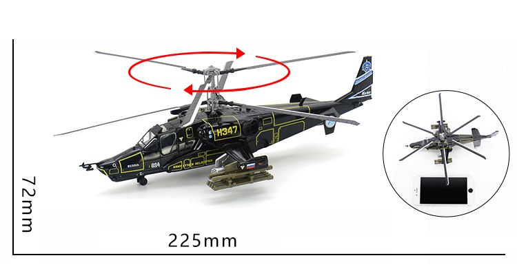 1:72 Russian Ka-50 armed helicopter Finished product simulation model 37020 1:72 Russian Ka-50 armed helicopter Finished product simulation model 37020