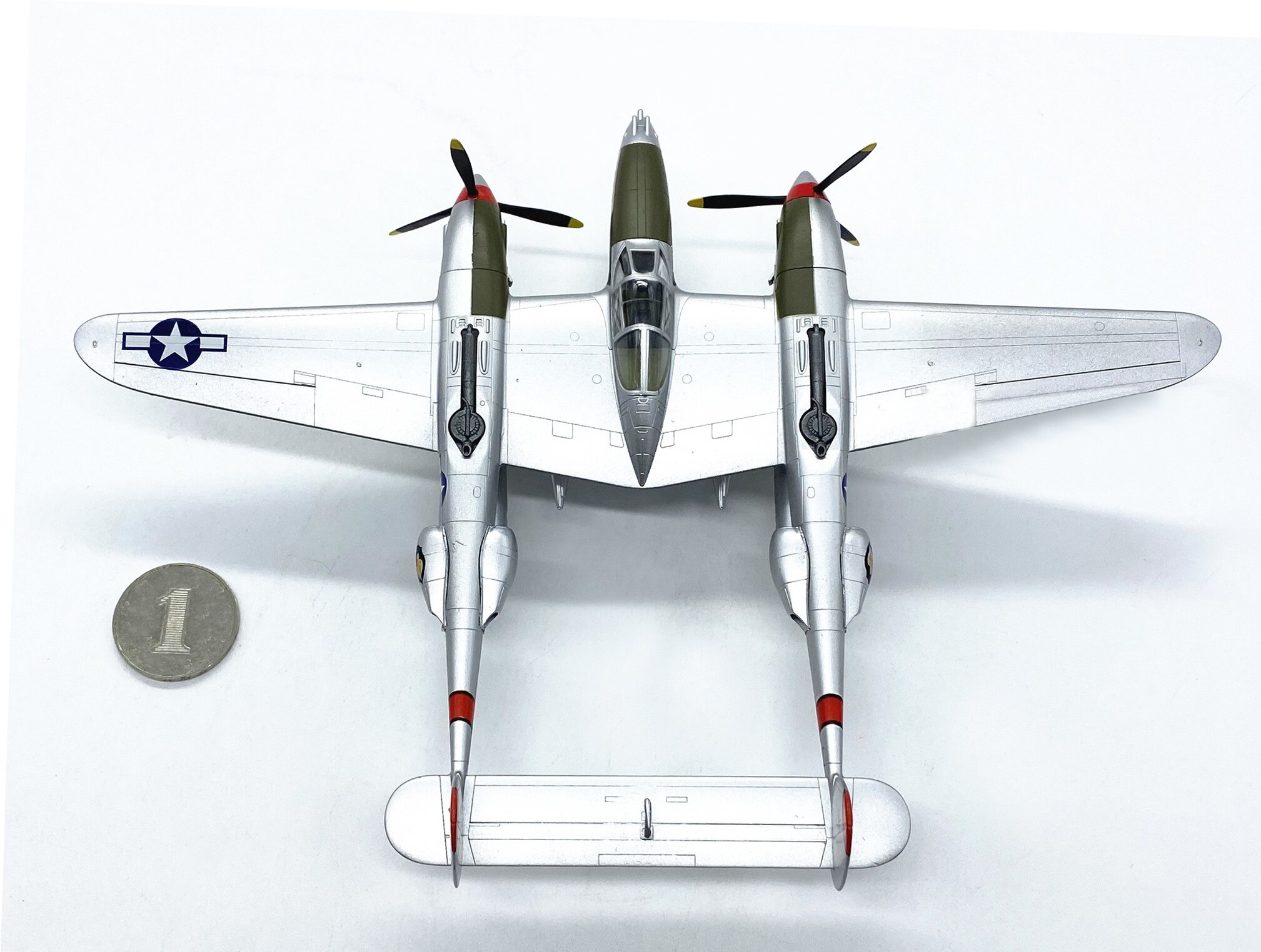 1: 72 US Air Force P-38 fighter model Simulation finished product model 36431 1: 72 US Air Force P-38 fighter model Simulation finished product model 36431