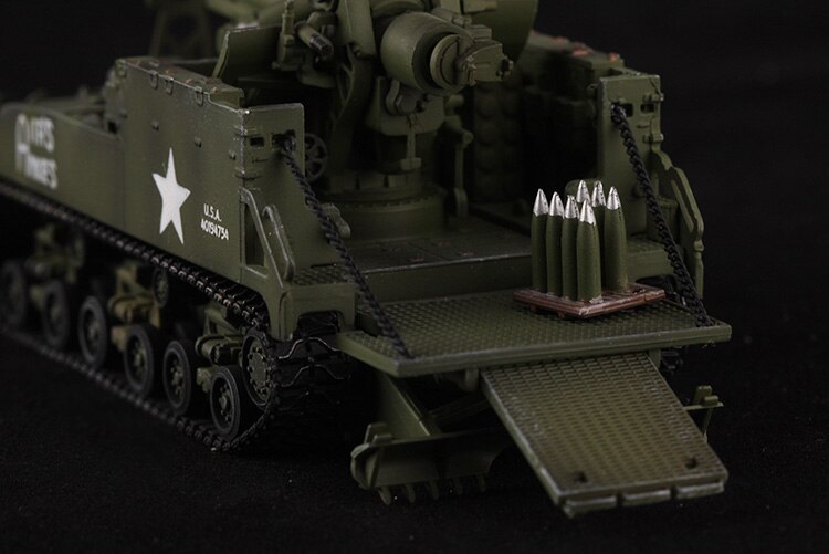 Fine 1:72 American M40 155mm self-propelled tank gun 1951 finished product collection model Many moving parts Track movable