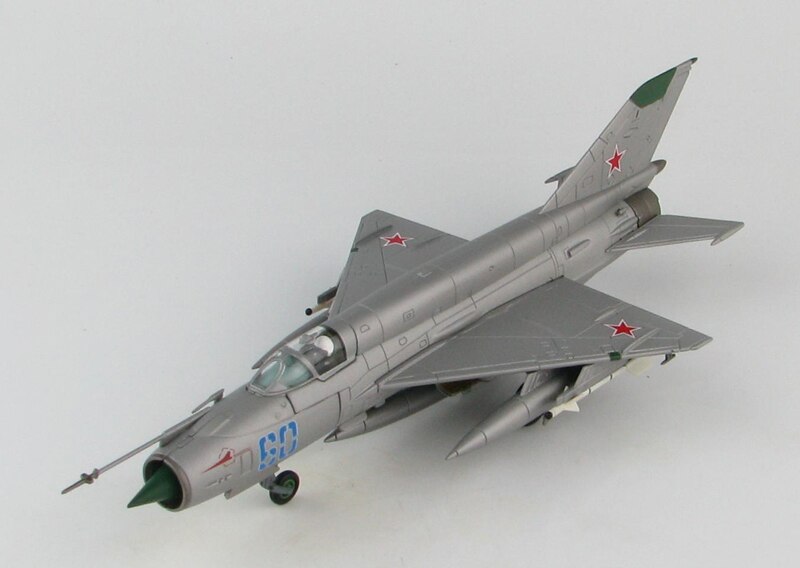 fine 1/72 H 196 Soviet air force mig-21smt fighter blue 60 Finished alloy model