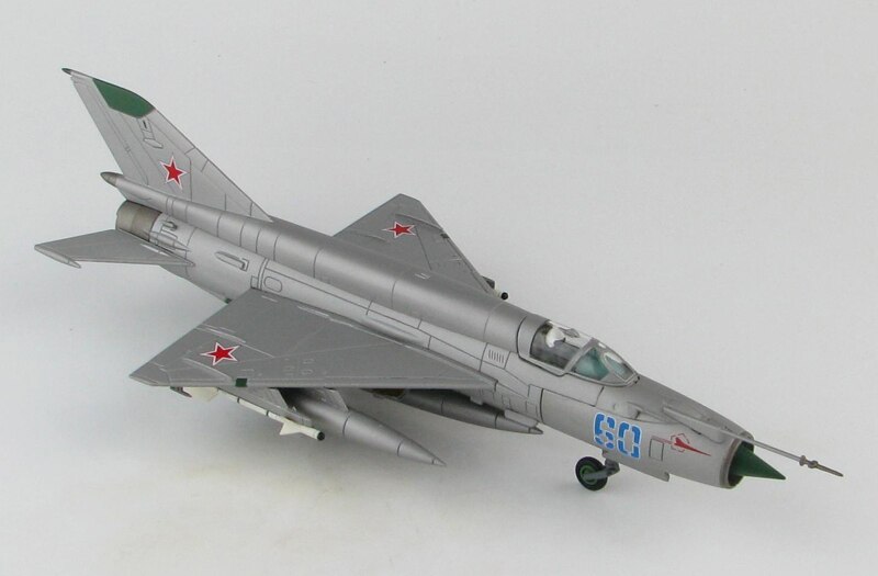 fine 1/72 H 196 Soviet air force mig-21smt fighter blue 60 Finished alloy model