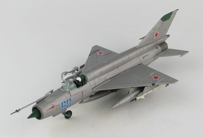 fine 1/72 H 196 Soviet air force mig-21smt fighter blue 60 Finished alloy model