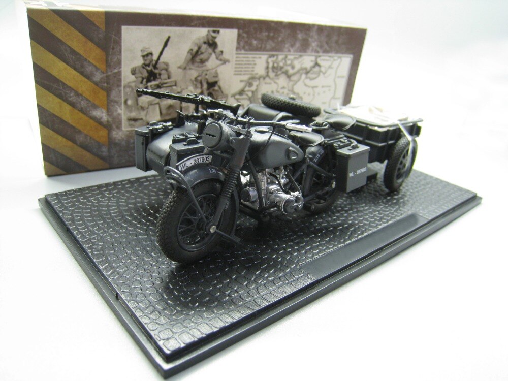 1/24 German R75 tricycle model Band Trailer European African battlefield Semialloy collection model 1/24 German R75 tricycle model Band Trailer European African battlefield Semialloy collection model