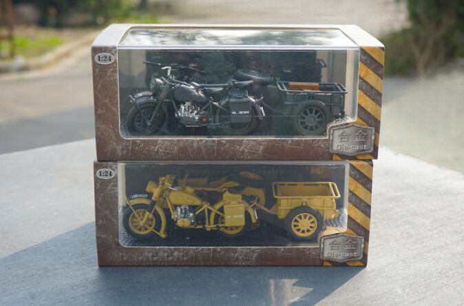 1/24 German R75 tricycle model Band Trailer European African battlefield Semialloy collection model 1/24 German R75 tricycle model Band Trailer European African battlefield Semialloy collection model