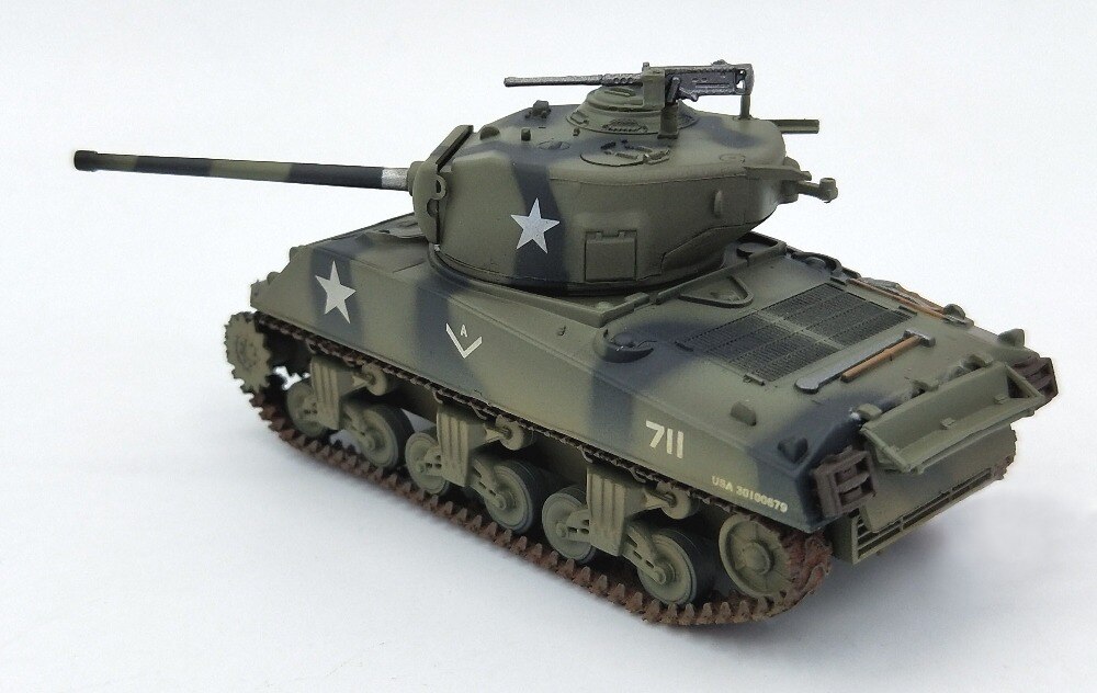 1:72 Us M4A3 tank model in World War II 76MM artillery Finished model 36261