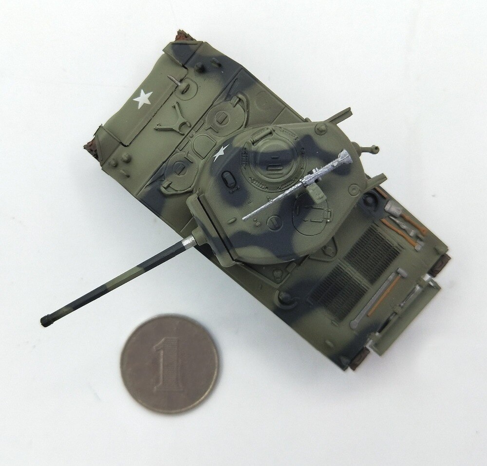 1:72 Us M4A3 tank model in World War II 76MM artillery Finished model 36261