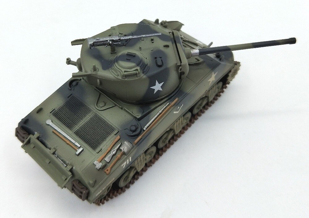 1:72 Us M4A3 tank model in World War II 76MM artillery Finished model 36261