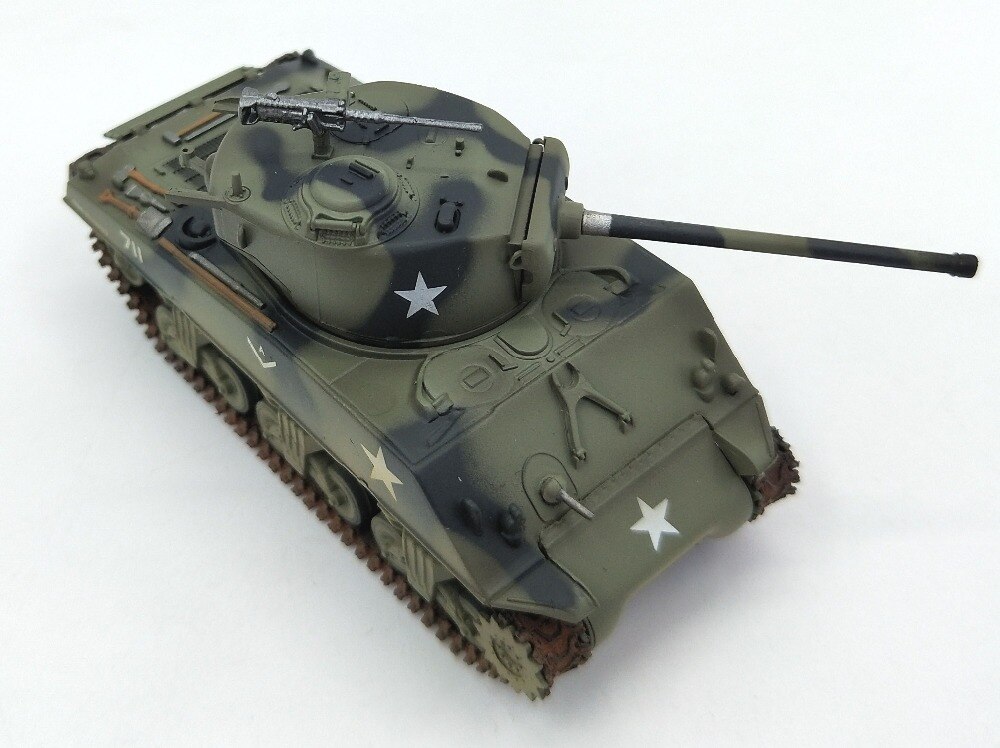 1:72 Us M4A3 tank model in World War II 76MM artillery Finished model 36261
