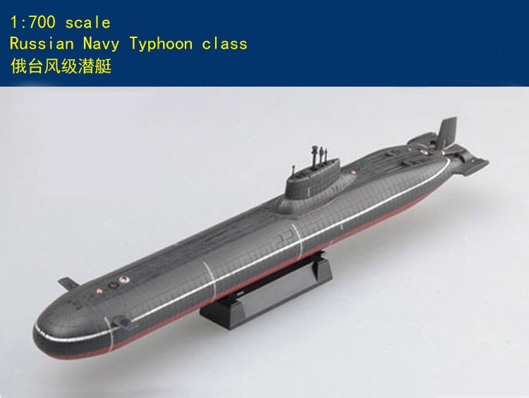 1:700 Russia Nuclear submarine model of typhoon class ballistic missile Collection model em37325