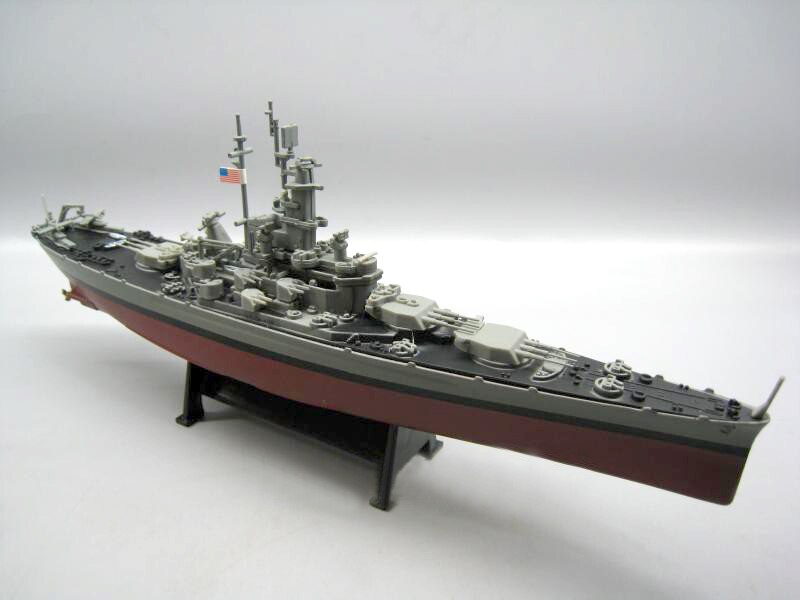 Rare 1:1000 WWII American battleship BB-59 Massachusetts Alloy finished product model