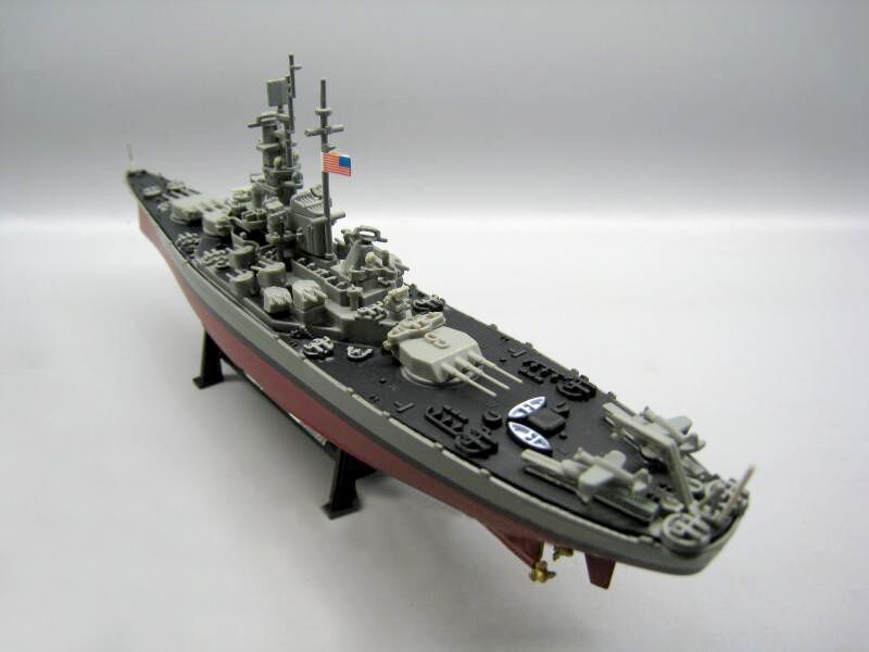 Rare 1:1000 WWII American battleship BB-59 Massachusetts Alloy finished product model