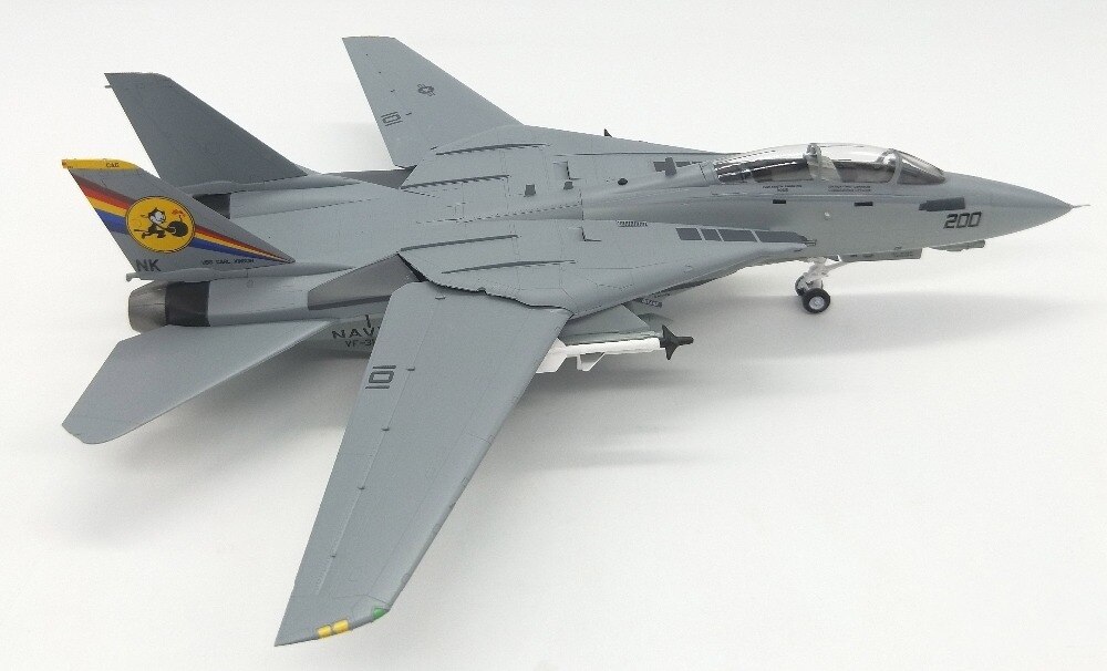 1:72 Us F-14D vf-31 Bomb cat squadron Fighter model Static simulation finished product Trumpeter 37194 Variable swept wing