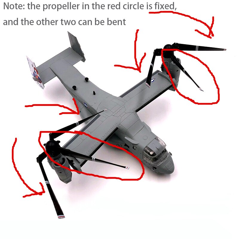 1: 72 U.S. Marine Corps V-22 transport helicopter model V22 tilt rotor aircraft Simulation finished product model