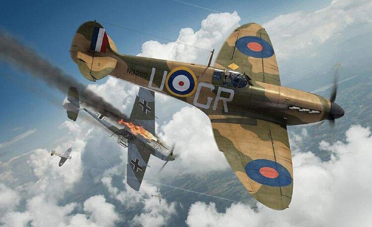 1: 72 World War II British Spitfire fighter Model Battle of dunkerk Alloy simulation model 1: 72 World War II British Spitfire fighter Model Battle of dunkerk Alloy simulation model