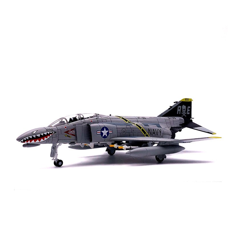 rare Special Offer 1:100 F-4C Ghost Fighter Pirate Flag Squadron Independent Carrier Regiment alloy Collection Model