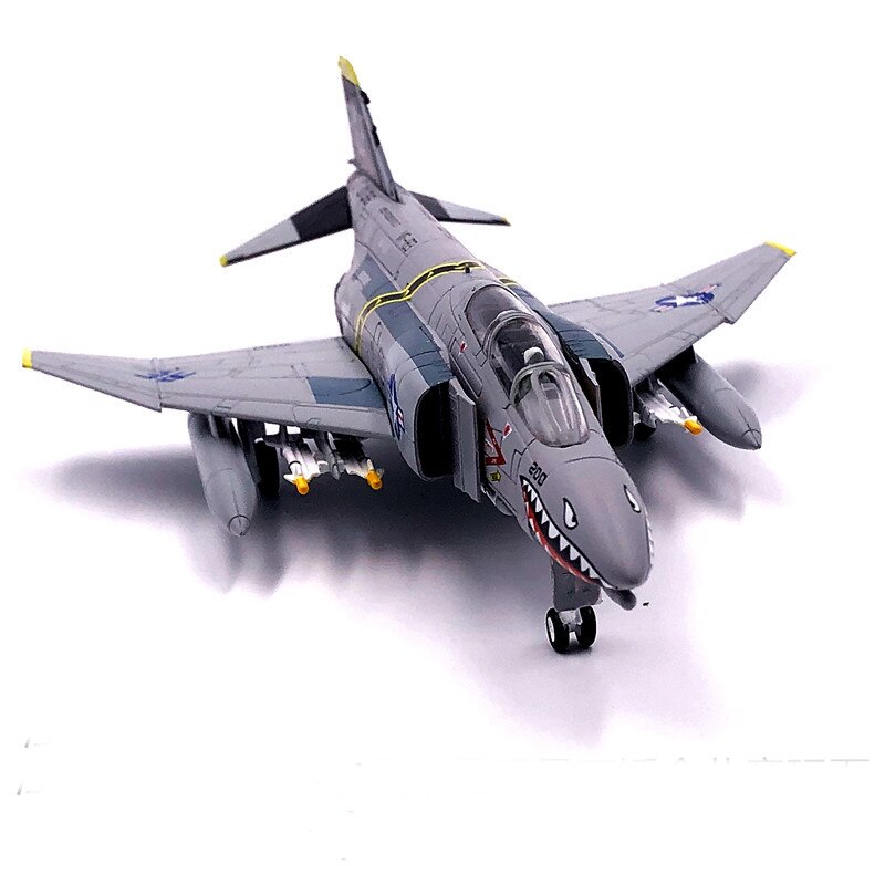 rare Special Offer 1:100 F-4C Ghost Fighter Pirate Flag Squadron Independent Carrier Regiment alloy Collection Model
